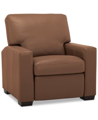 Ennia 36" Leather Pushback Recliner, Created for Macy's