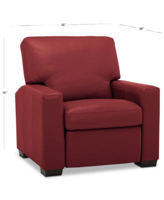 Ennia 36" Leather Pushback Recliner