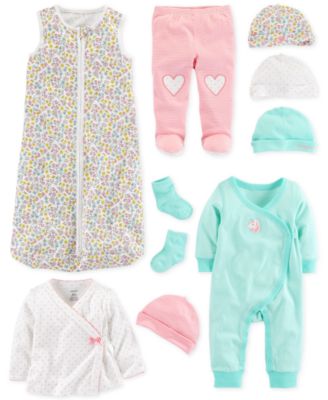 Carter's Baby Girls Floral-Print Layette Separates