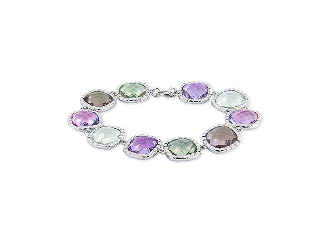 Macy's Multi-Gemstone Bracelet (60 ct. t.w.) in Sterling ...