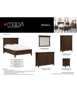 Furniture Matteo Storage Platform Bedroom Furniture Collection, Created for Macy's
