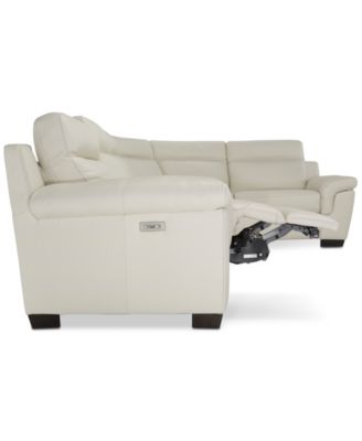 CLOSEOUT! Julius II 5-Pc. Leather Sectional Sofa With 2 Power Recliners, Power Headrests & USB Power Outlet