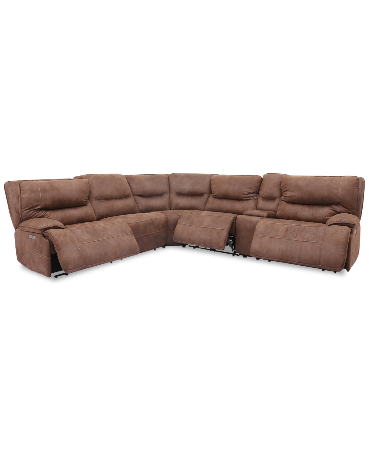 Jedd Fabric 6 Piece Power Reclining Sectional Sofa | Baci Living Room