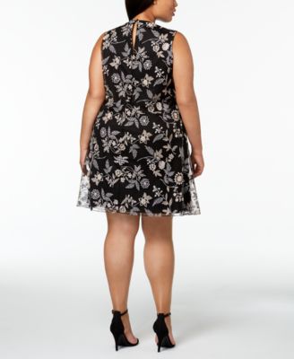 Calvin Klein Plus Size Embroidered A-line Dress