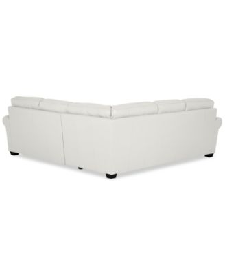 Orid 2-Pc. "L"-Shaped Leather Roll Arm Sectional , Created for Macy's