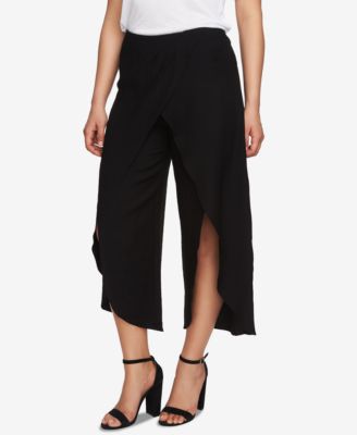 CeCe Cropped Split-Leg Wrap Pants 