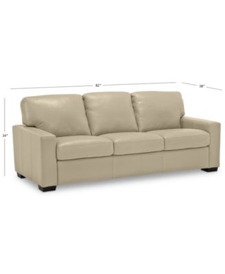 Ennia 82" Leather Queen Sleeper Sofa