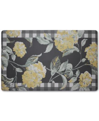 Laura Ashley - Hydrangea Anti-Fatigue Gelness Duck Egg Blue 20" x 32" Kitchen Mat