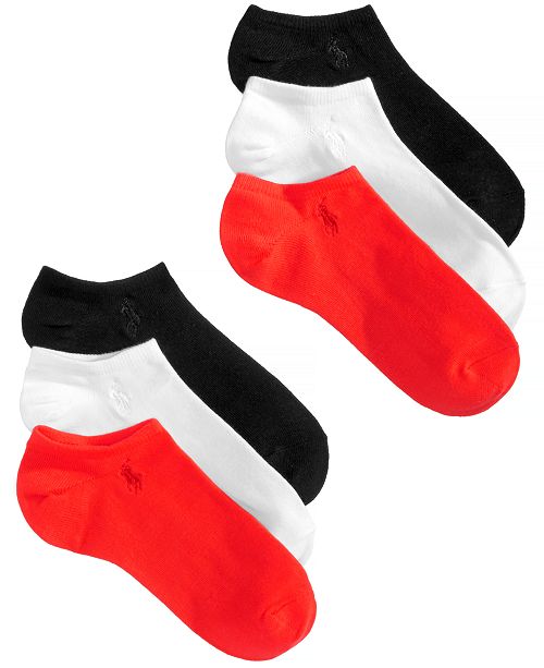 Polo Ralph Lauren Women's Flat Knit Ultra LowCut Socks 6Pk