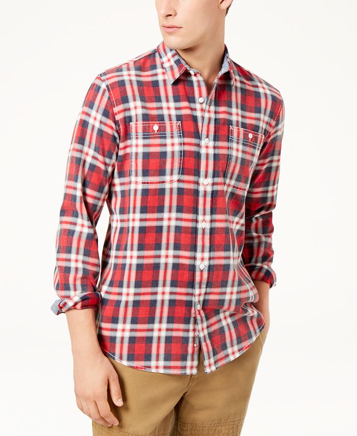 American Rag Men's Washed Plaid Shirt, Created for Macy's & Reviews ...