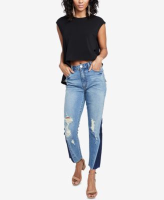 RACHEL Rachel Roy - Released-Seam Slim Cropped Ankle Jeans