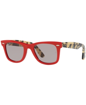 Ray Ban Standard Classic Wayfarer 50mm Polarized Sunglasses - Red In Red/grey Polar