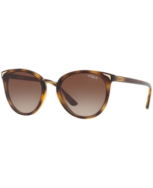 Shop Vogue Sunglasses, Vo5230s 54 In Dark Havana/brown Gradient
