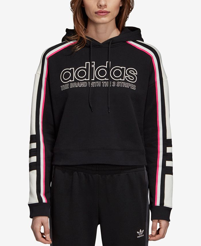 Originals women's cotton logo new arrivals cropped hoodie