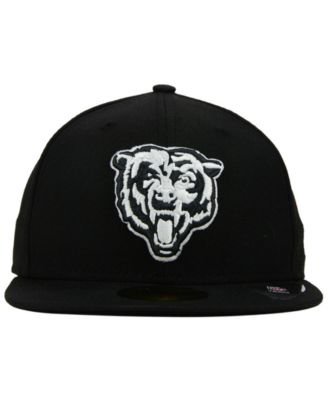 New Era Chicago Bears Black And White 59FIFTY Fitted Cap - Macy's