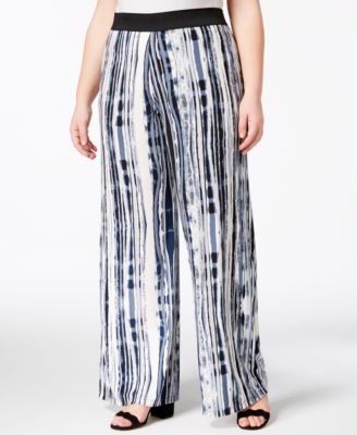 macys plus size wide leg pants