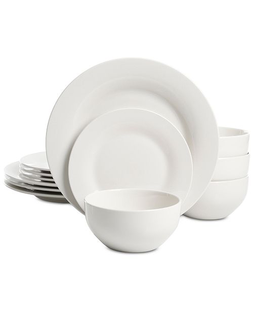 Martha Stewart Collection CLOSEOUT! Rim 12Pc. Dinnerware Set, Created