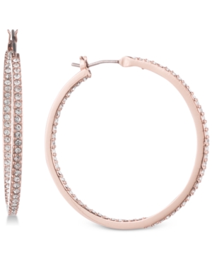 image of Givenchy Medium Pave Hoop Earrings 1-1/4