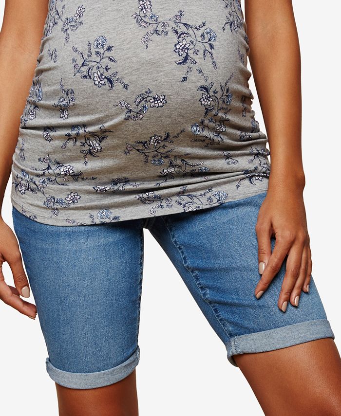 Motherhood Maternity Cuffed Denim Shorts Macys 