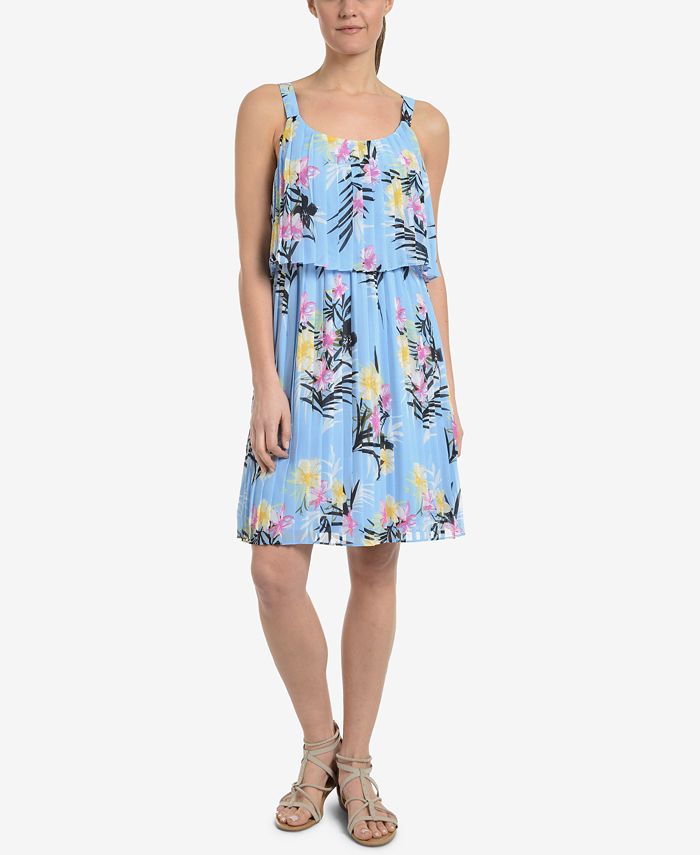 Ny collection shop printed pleated dress