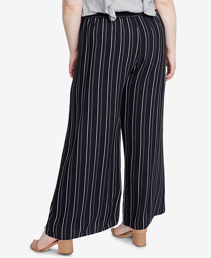RACHEL Rachel Roy Trendy Plus Size Split Wide-Leg Pants - Macy's