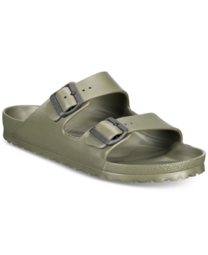 Birkenstock Mens Active Khaki Eva Arizona Double-strap Leather Sandals In Green