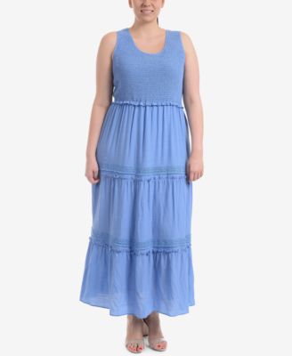 tiered maxi dress plus size