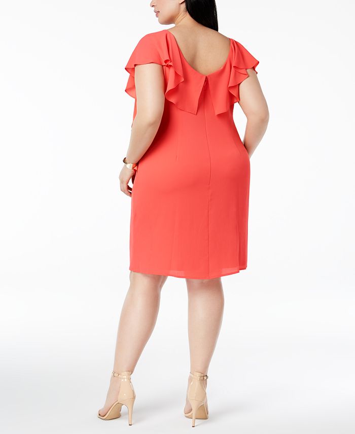 Jessica Howard Plus Size Ruffled Shift Dress Macy's