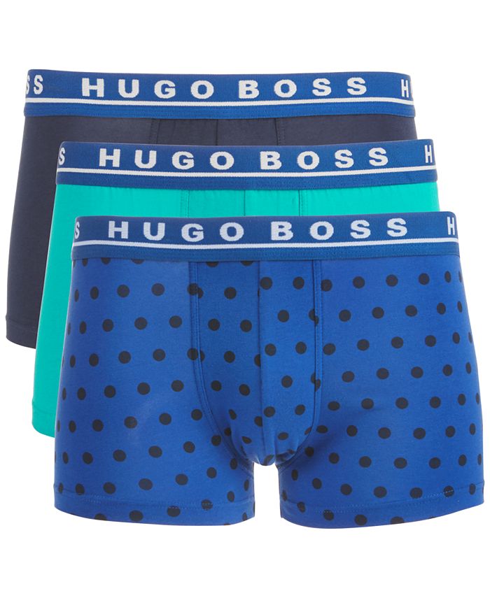 Hugo Boss Men's 3-Pk. Printed Stretch Trunks - Macy's