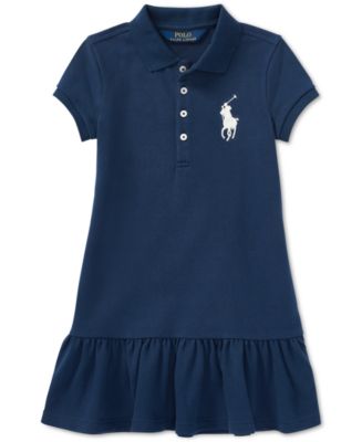Polo Ralph Lauren Toddler Girls Big Pony Mesh Polo Dress - Macy's