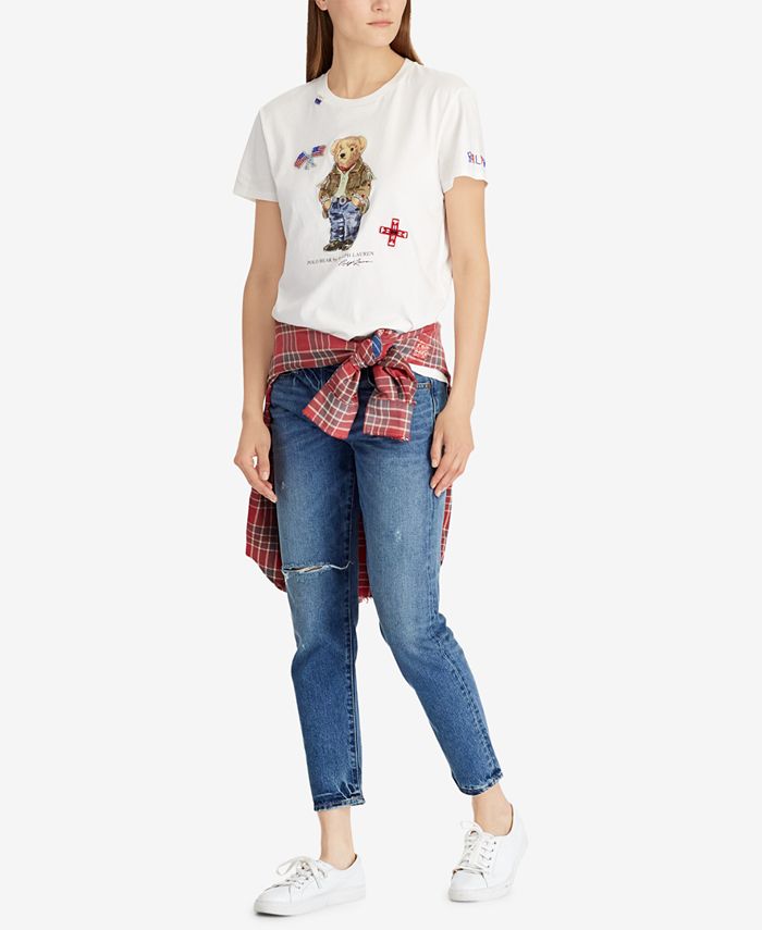ralph lauren polo bear t shirt women's