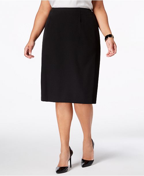 Kasper Plus Size Skimmer Skirt - Skirts - Women - Macy's