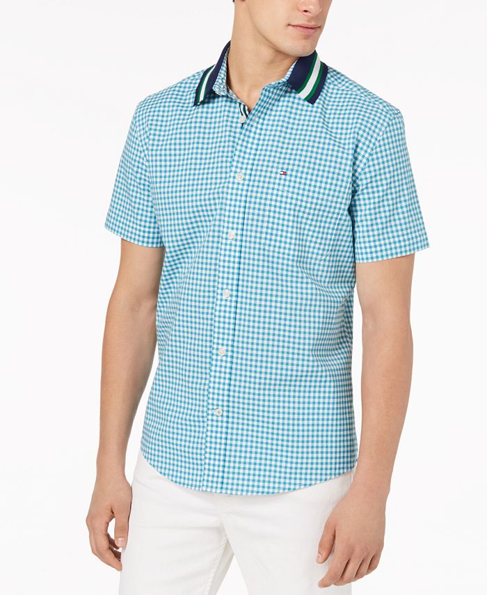 Tommy Hilfiger Men's Alle Knit-Collar Shirt, Created for Macy's ...