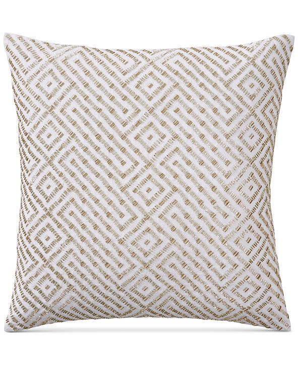 Hotel Collection CLOSEOUT! Embroidered 18" Square Decorative Pillow