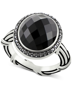 Shop Peter Thomas Roth Onyx (8-2/3 Ct. T.w.) & Black Spinel Ring In Sterling Silver