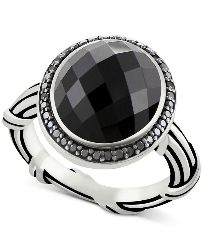Macy's black sales onyx ring