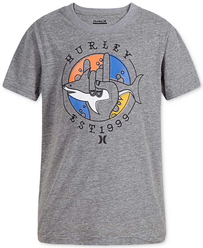 Hurley Unisex Surrender Short Sleeve T-Shirt - Dri-FIT Technology, Custom Graphic, 130g Nike Fabric