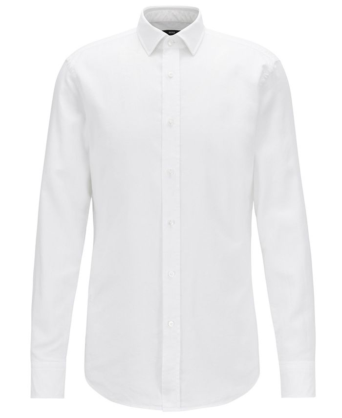 Hugo Boss BOSS Men's Slim-Fit Micro Structure Cotton Shirt & Reviews ...