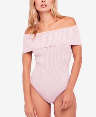 Free People Too Good Ribbed Off-The-Shoulder Bodysuit Macy's