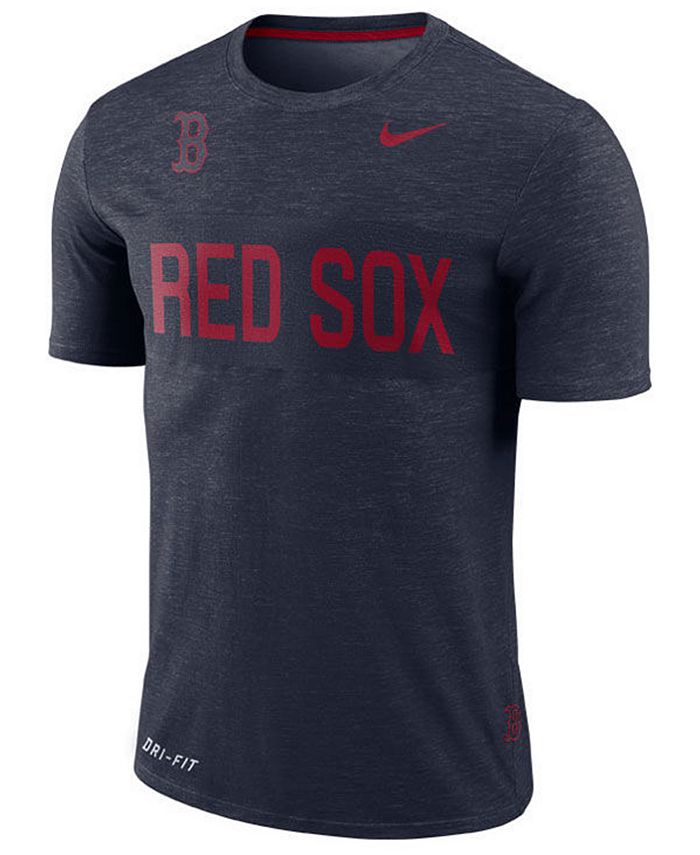 Nike Men's Boston Red Sox DriFIT Slub Stripe TShirt Macy's