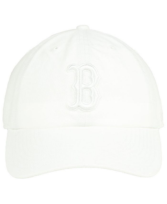 '47 Brand Boston Red Sox White/White CLEAN UP Cap - Macy's