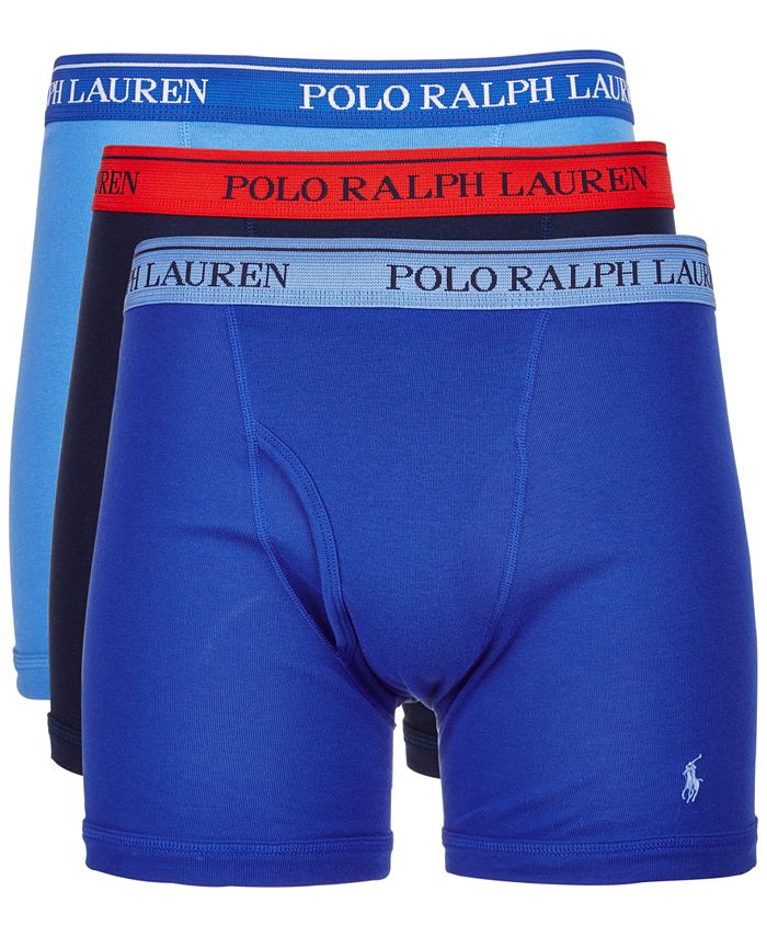 Polo Ralph Lauren Men's 3-Pk. Classic-Fit Moisture-Wicking Cotton Boxer ...