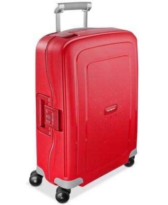 samsonite red hard case luggage