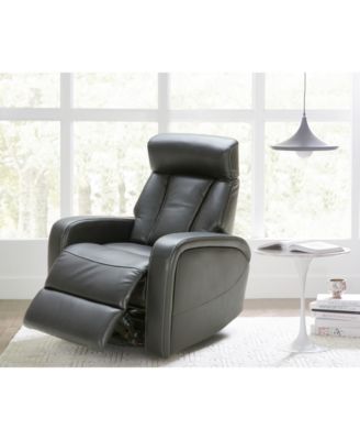 dasia leather swivel rocker power recliner with articulating headrest