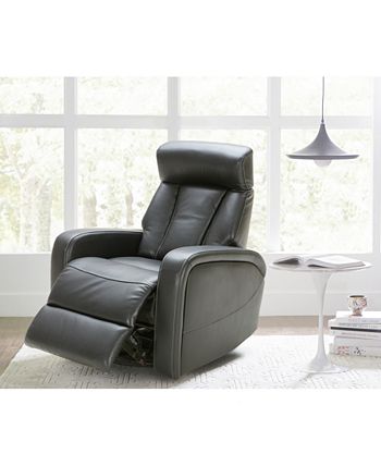 Dasia leather swivel rocker power recliner with articulating headrest and usb power outlet hotsell