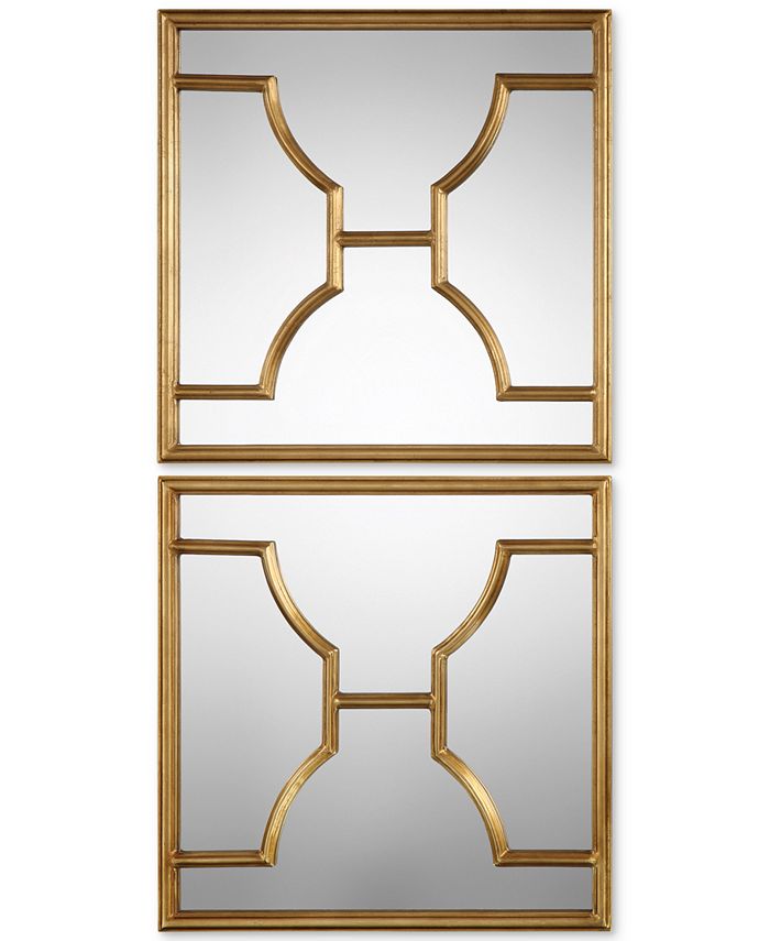 Uttermost Misa Gold Square Mirrors, Set of 2 Macy's
