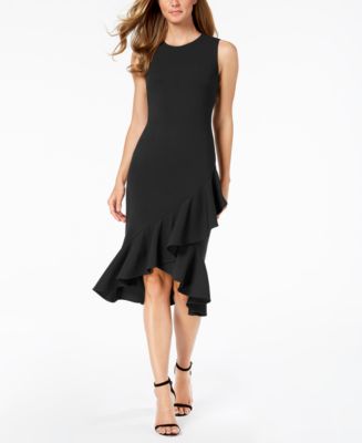 Calvin Klein Crisscross Ruffle Sheath Dress - Macy's