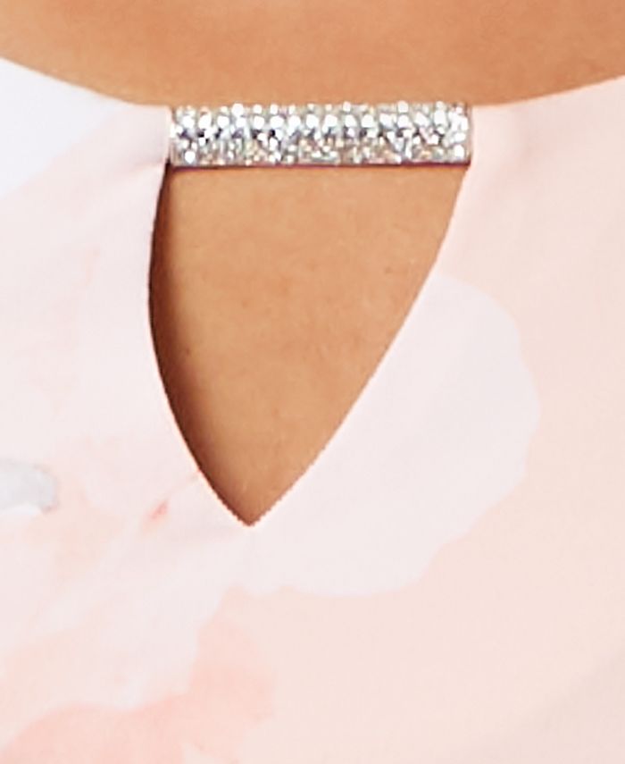 JM Collection Embellished Tiered Bell-Sleeve Top, Created for Macy's ...