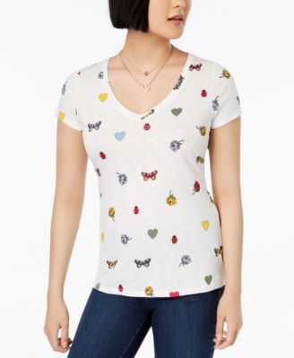 Maison Jules - Printed V-Neck T-Shirt