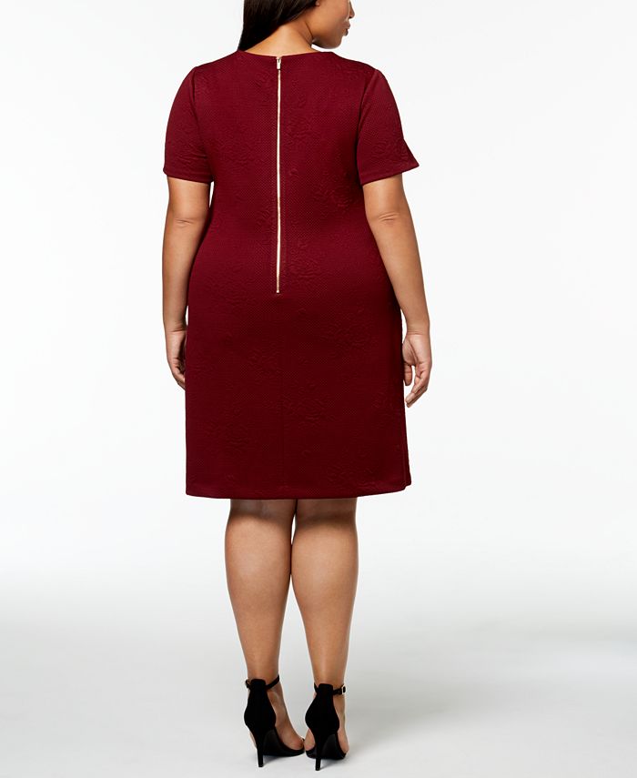 Calvin Klein Plus Size Embossed Floral Dress - Macy's
